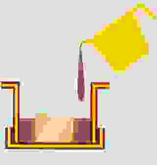 Illustration of the cold mounting process using Epoxy.