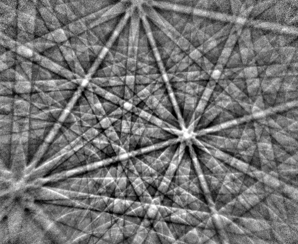 High dose EBSP from a steel sample, with an electron dose of 1000 nAms High dose EBSP from a steel sample, with an electron dose of 1000 nAms