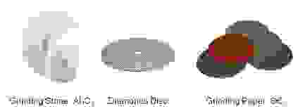 Examples of different grinding surfaces which can be used for preparation of EBSD samples.