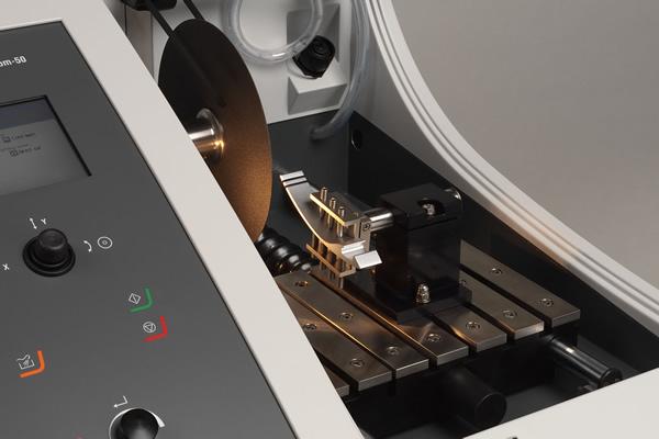 Precision cutting machine designed for low damage and precision cutting. 