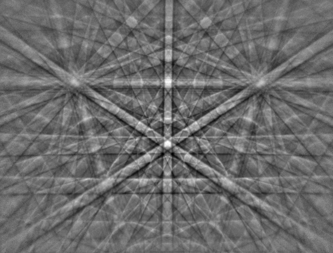 Example EBSD pattern from a Silicon sample