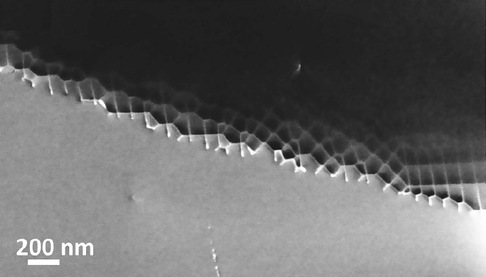 High resolution ECCI showing dislocation structures in a subgrain boundary in UO2