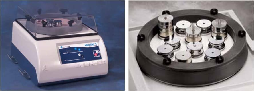 Photos of vibratory polisher